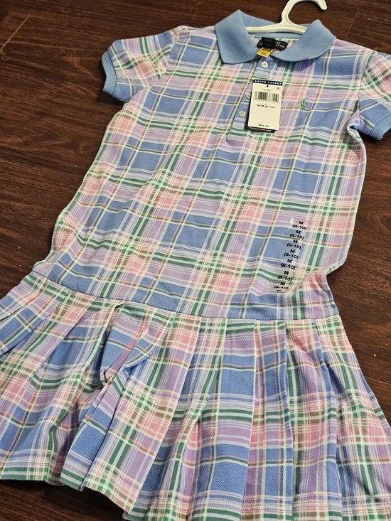 Polo Ralph Lauren Other - Polo Ralph Lauren Kids Plaid Polo Dress in Blue, Pink & Green